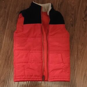 Kids Red and Black Puffer Vest